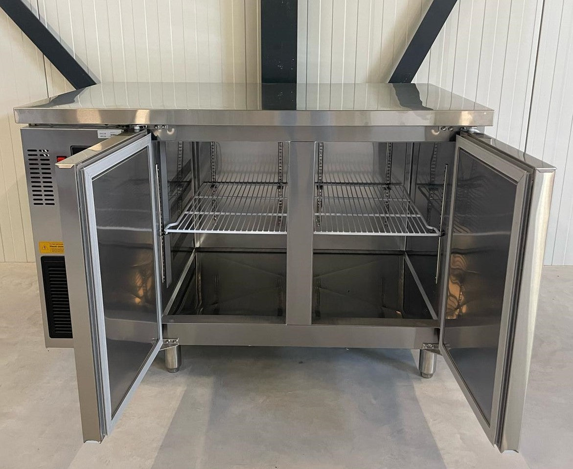 Koelwerkbank | RVS | Geventileerd | 2 Deurs | 120CM | Poten