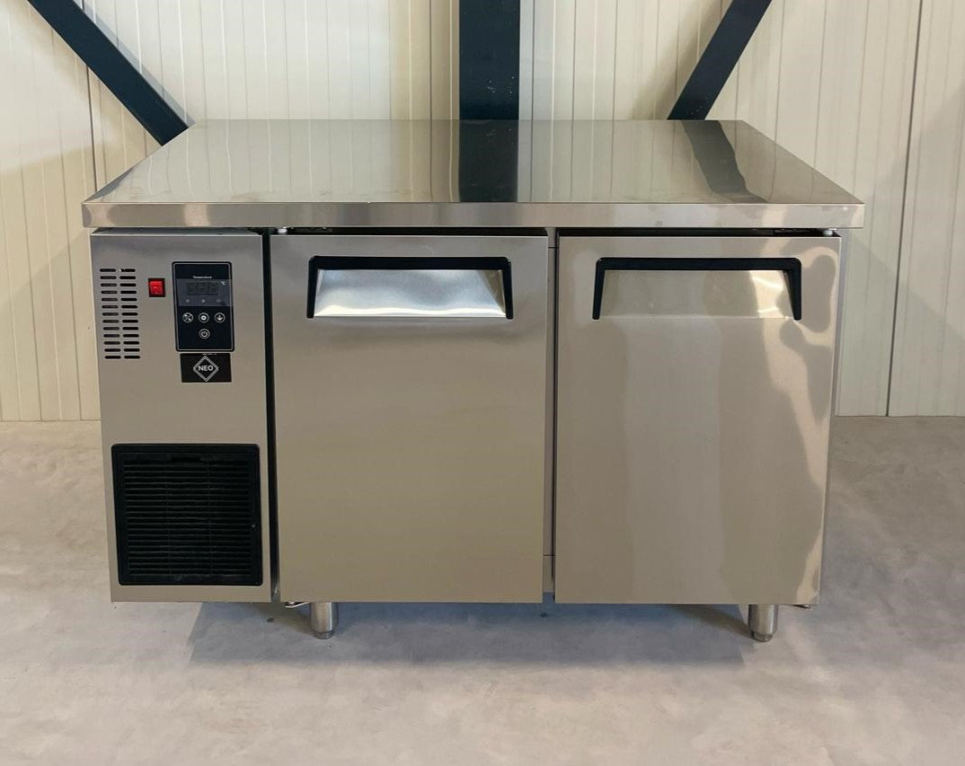 Koelwerkbank | RVS | Geventileerd | 2 Deurs | 120CM | Poten
