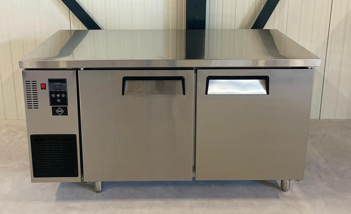 Koelwerkbank | RVS | Geventileerd | 2 Deurs | 150CM | Poten