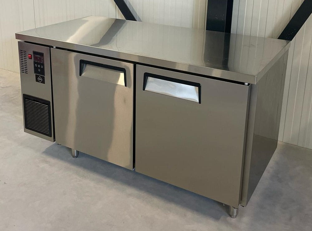 Koelwerkbank | RVS | Geventileerd | 2 Deurs | 150CM | Poten