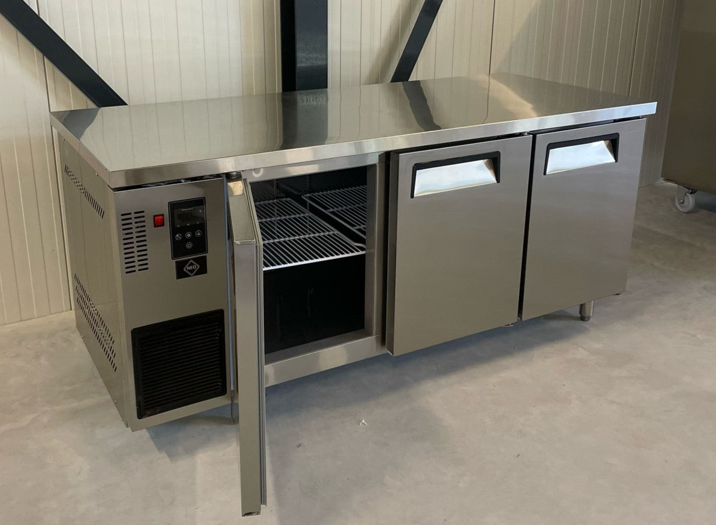 Koelwerkbank | RVS | Geventileerd | 3 Deurs | 180CM | Poten